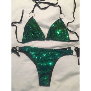 Sequin bikini, sz XL fits like S